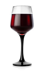 Image showing Red wine glass