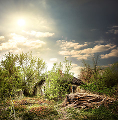 Image showing Old collapsed house