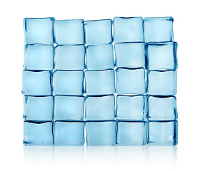 Image showing Figures from ice cubes isolated