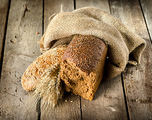 Image showing Black bread on a table