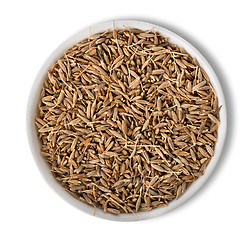 Image showing Cumin in plate isolated