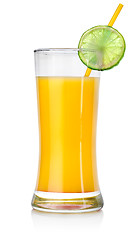 Image showing Orange cocktail in a big glass