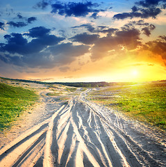 Image showing Country road in desert