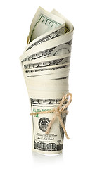 Image showing Roll of money isolated