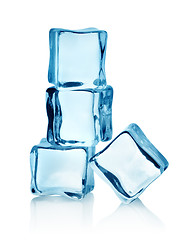 Image showing Group ice cubes