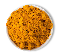 Image showing Turmeric powder in plate