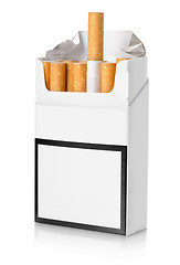 Image showing Pack of cigarettes isolated