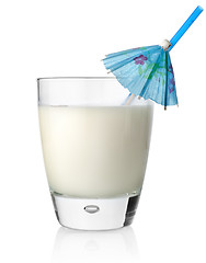 Image showing Milk cocktail in a glass