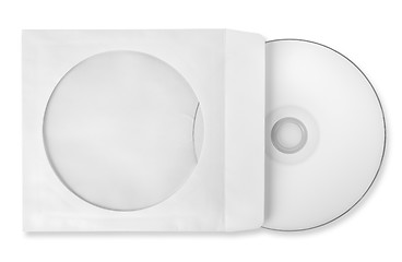 Image showing CD with paper case isolated