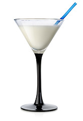 Image showing Milk cocktail in a high glass