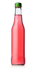 Image showing Bottle of red alcohol