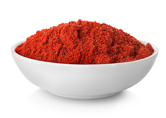 Image showing Ground paprika in plate