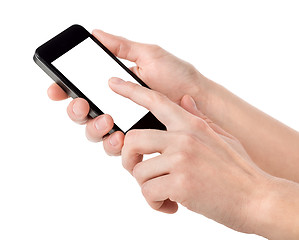 Image showing Black smart phone