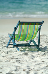 Image showing Chair on the beach