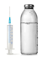 Image showing Medical bottle and syringe