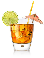 Image showing Amber cocktail in a glass