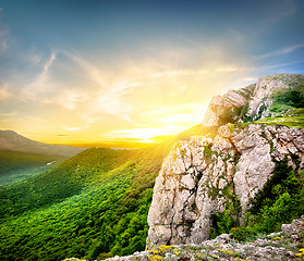 Image showing Evening on mountain charter dag