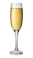 Image showing White wine in tall glass