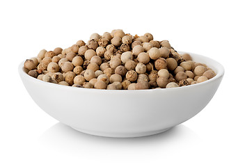 Image showing White pepper in plate