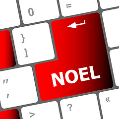 Image showing Computer keyboard key with Noel button