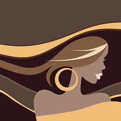 Image showing Beautiful Woman. Vector illustration.