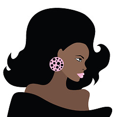 Image showing African Beautiful Woman. Vector illustration.