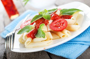 Image showing Pasta with sauce