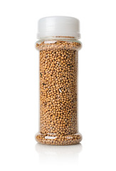 Image showing Mustard seeds in a glass jar