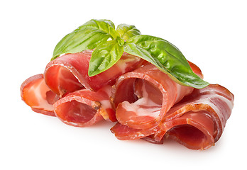 Image showing Bacon with herbs