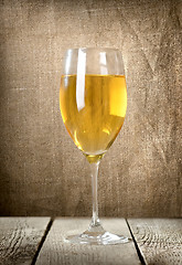 Image showing Glass of white wine