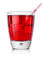 Image showing Red cocktail isolated 