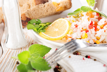 Image showing Risotto with vegetables