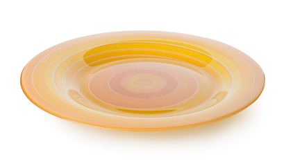 Image showing Orange plate isolated