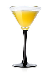 Image showing Yellow cocktail in a glass