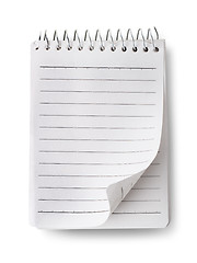 Image showing Blank notepad isolated