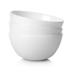 Image showing White bowls isolated