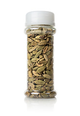 Image showing Cardamom in a glass jar