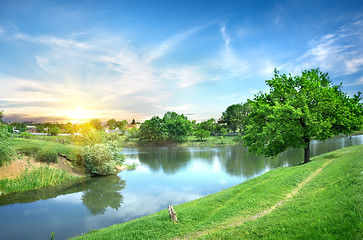 Image showing Landscape with the river