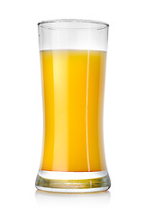 Image showing Juicy orange juice in a big glass