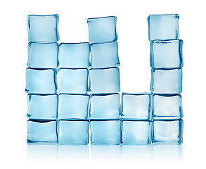 Image showing Figures from blue ice cubes