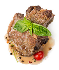 Image showing Roasted meat with sauce
