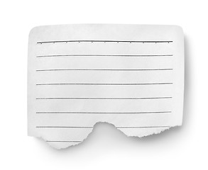 Image showing Sheet of lined paper