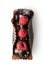 Image showing Eclair with chocolate glaze