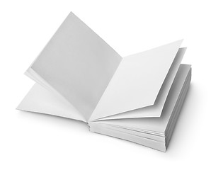 Image showing Open book with clean sheets