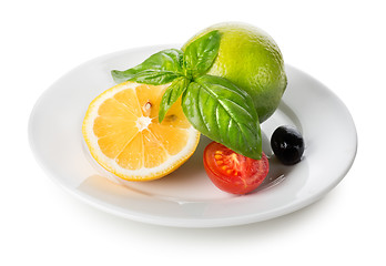 Image showing Citrus fruits and vegetables