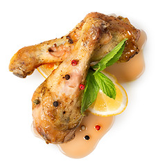 Image showing Fried chicken legs