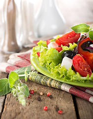 Image showing Vegetable salad with feta cheese