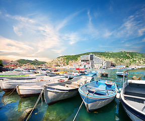 Image showing Boats in the bay of Balaclava