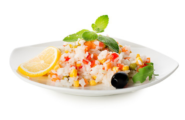 Image showing Rice with vegetables