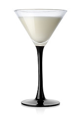 Image showing White cocktail in a wineglass